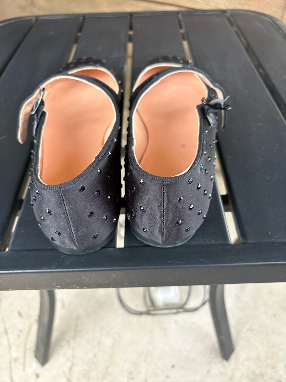 J. Crew Black Beaded Mary Jane Flats - Picture 2 of 3